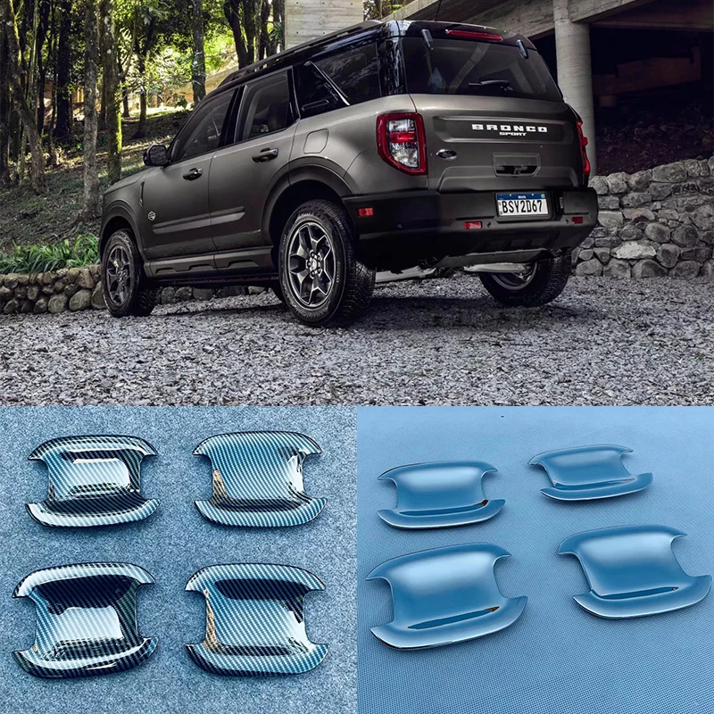 

Fit For Ford Bronco Sport CX430 2021 2022 Car Accessories ABS Chrome Car Door Handle Bowl Cover Trim 4pcs