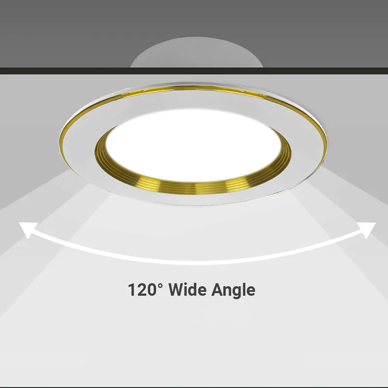 Luz descendente LED Tricolor cambiable para el hogar, lámpara de techo para sala de estar, atenuación Tricolor, 7W, CA 110V-240V