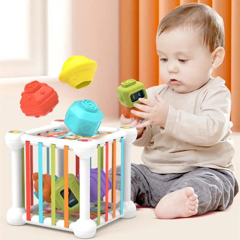 Bebé Montessori apilamiento forma Color aprendizaje Arco Iris forma bloques clasificación juego rebordear niños juguetes educación 18M + regalos para niños pequeños
