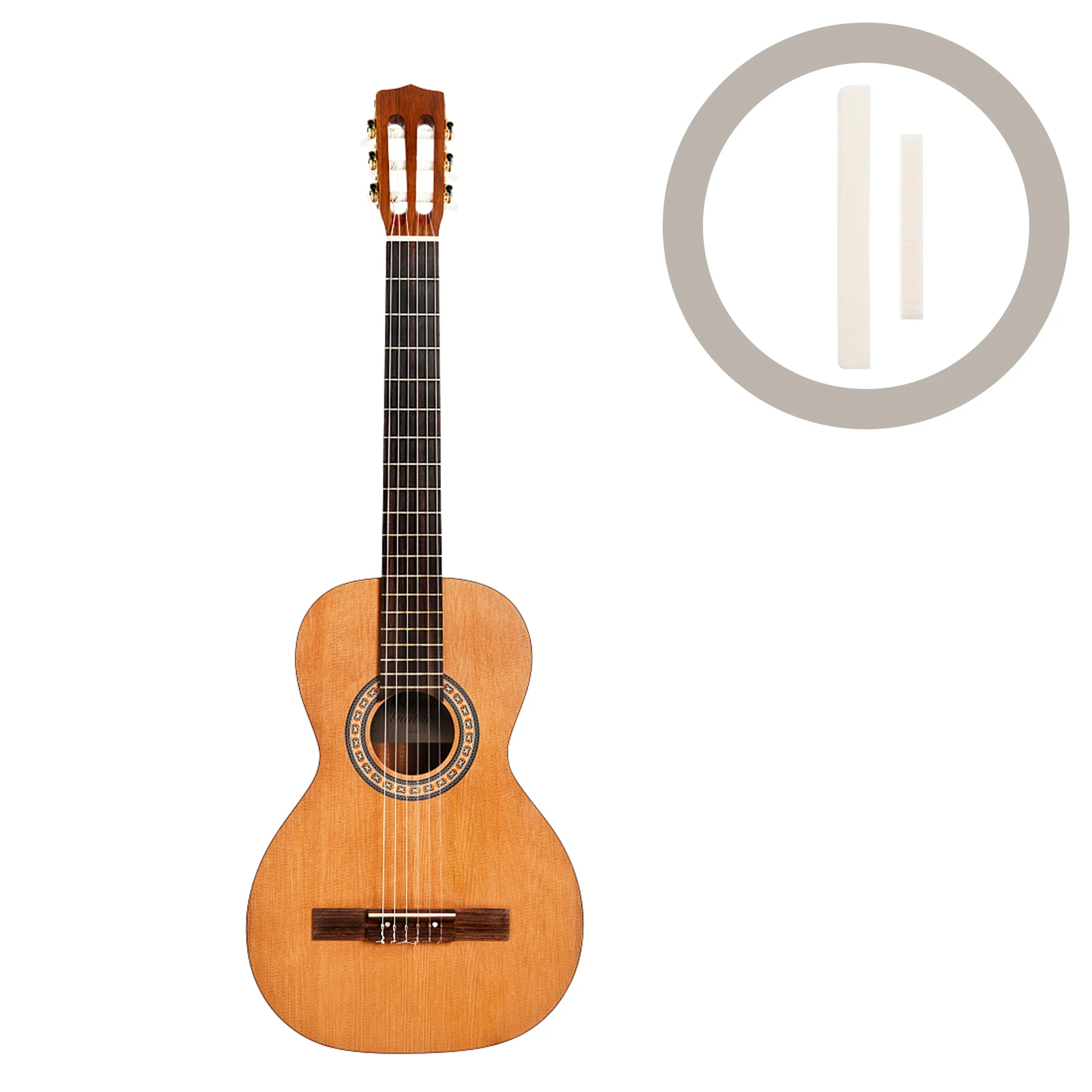 

guitar Bridge Replacement Ox Bone Saddle Nut For Classical Guitars Acoustic Accessories Folk Guitar Bridge Parts String
