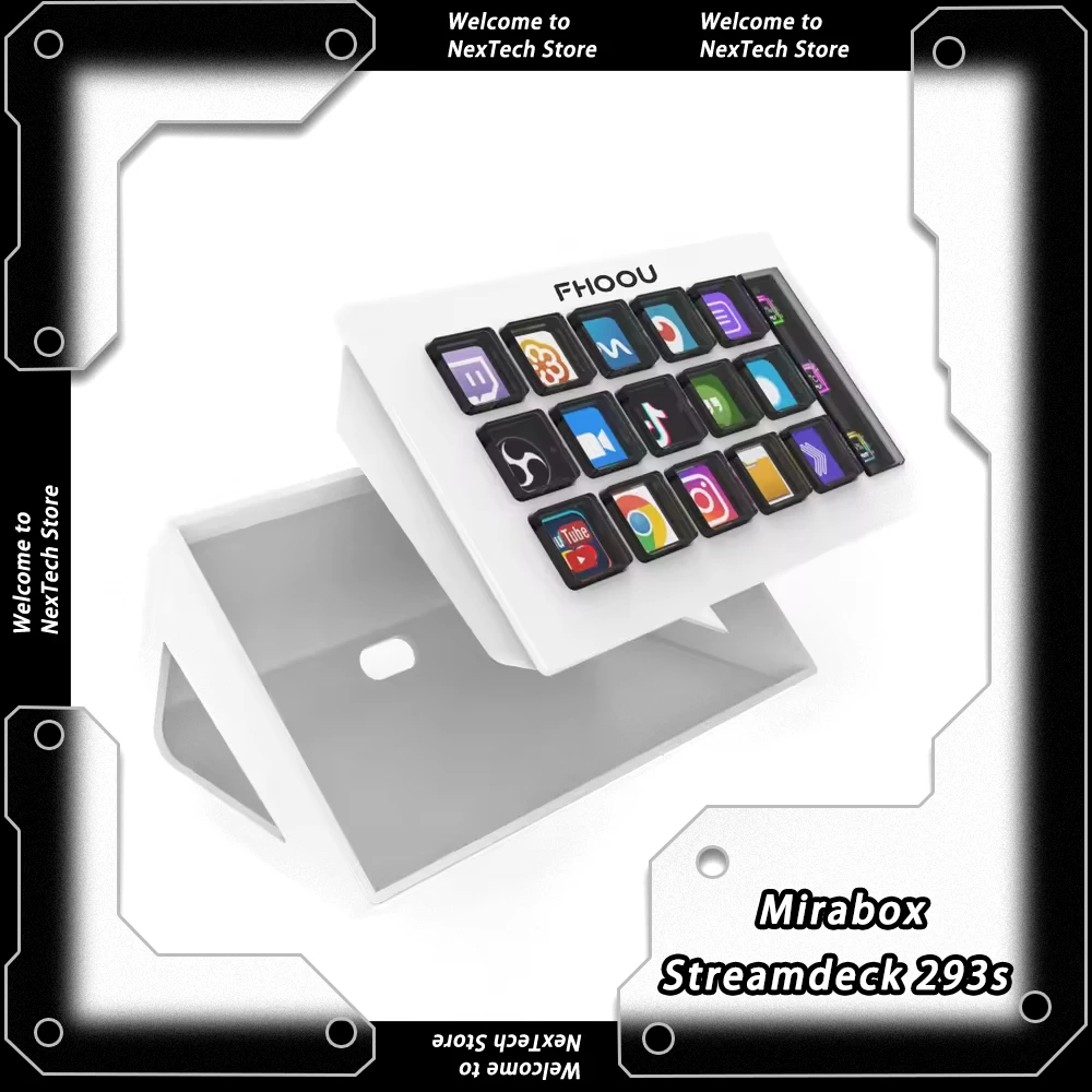 

Визуальная клавиатура Mirabox Streamdeck 293s, 15-клавишная геймерская клавиатура, ЖК-кнопка, кнопка контроллера Living, настольный контроллер Win/Macos