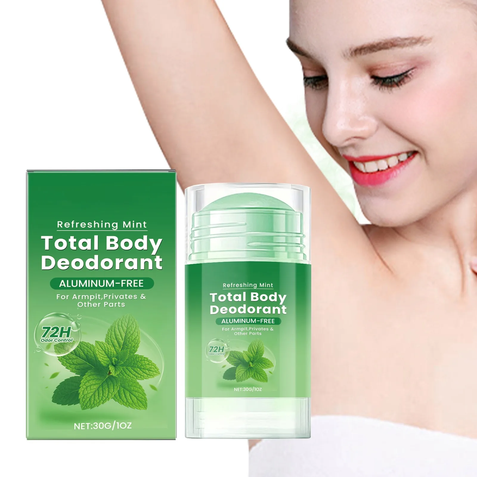 

Освежающий мятный дезодорант-бальзам для всего тела, портативный, компактный, для использования на улице, с возможностью дозаправки, повседневный дезодорант-стик для женщин и мужчин