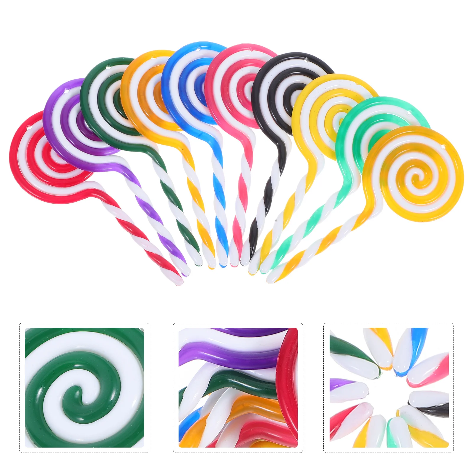 

10Pcs Bright Charms Fun Hanging Adornments for Carnival Party Tree Decoration DIY Craft Projects Colorful Festive