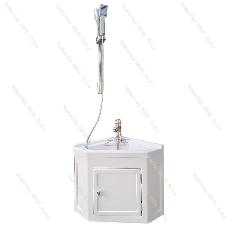 RV accessories RV bathroom Corner wash basin, shower washbasin Triangular basin with storage space