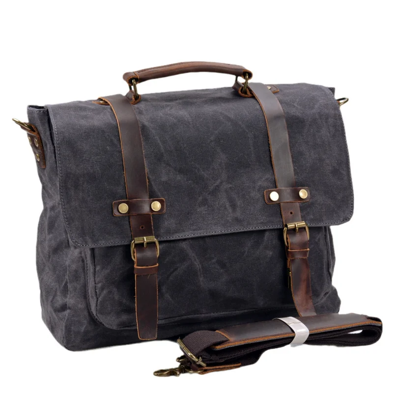crossbody bag 15.6-inch computer carrying bag - simple men's bag - business shoulder bag - casual business travel briefcase