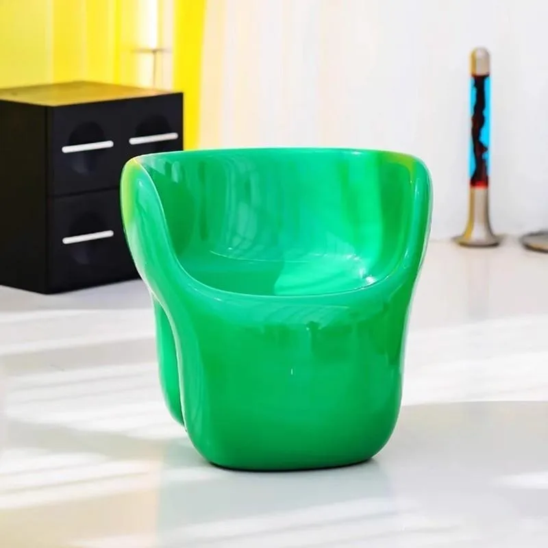 

Italian light luxury special-shaped back chair