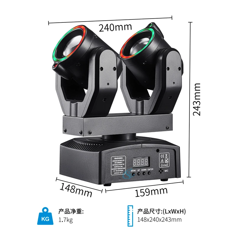 Moving Head Podiumlicht 100W LED met geluidsgeactiveerde DMX512-bediening Professioneel DJ-effectlicht voor disco-evenementen Show Bar