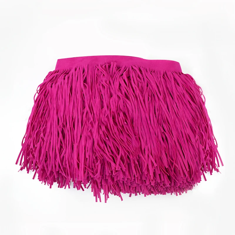 2/5/10Meters 10cm Suede Tassel Fringe for Stage Costume Imitation Leather Fringes Trim Ribbon Garment DIY Sewing Accessories