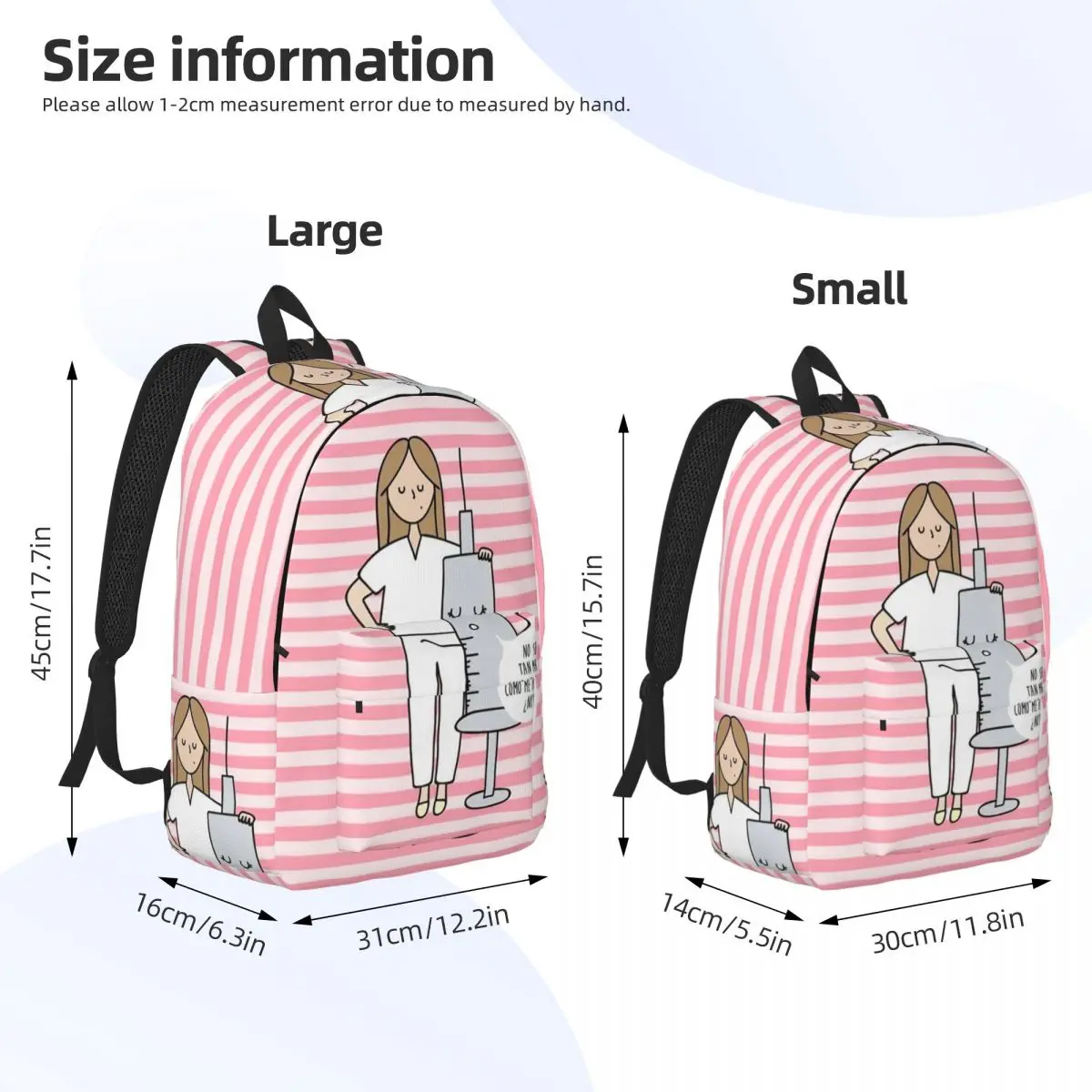 Enfermera En Apuros Nurse Backpack for Men Women Cool High School Business Daypack Laptop Shoulder Bag Gift