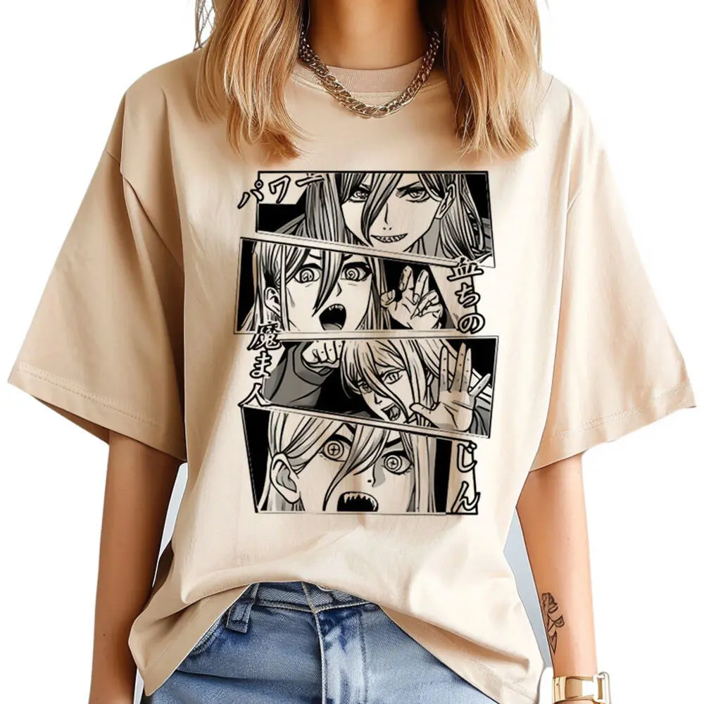 Chainsaw Man tshirt teen Digital Colorful streetwear Trendy t-shirt Psychedelic streetwear hip hop Grunge 80s Y2k