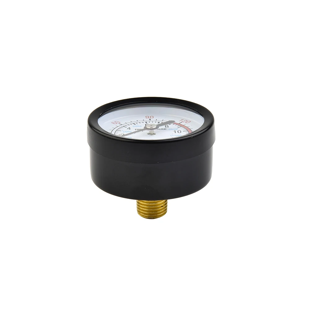 13mm Pressure Manometer for Air Compressors Measures 0 180 PSI and 0 12 Bar Suitable for BSP Thread Connection