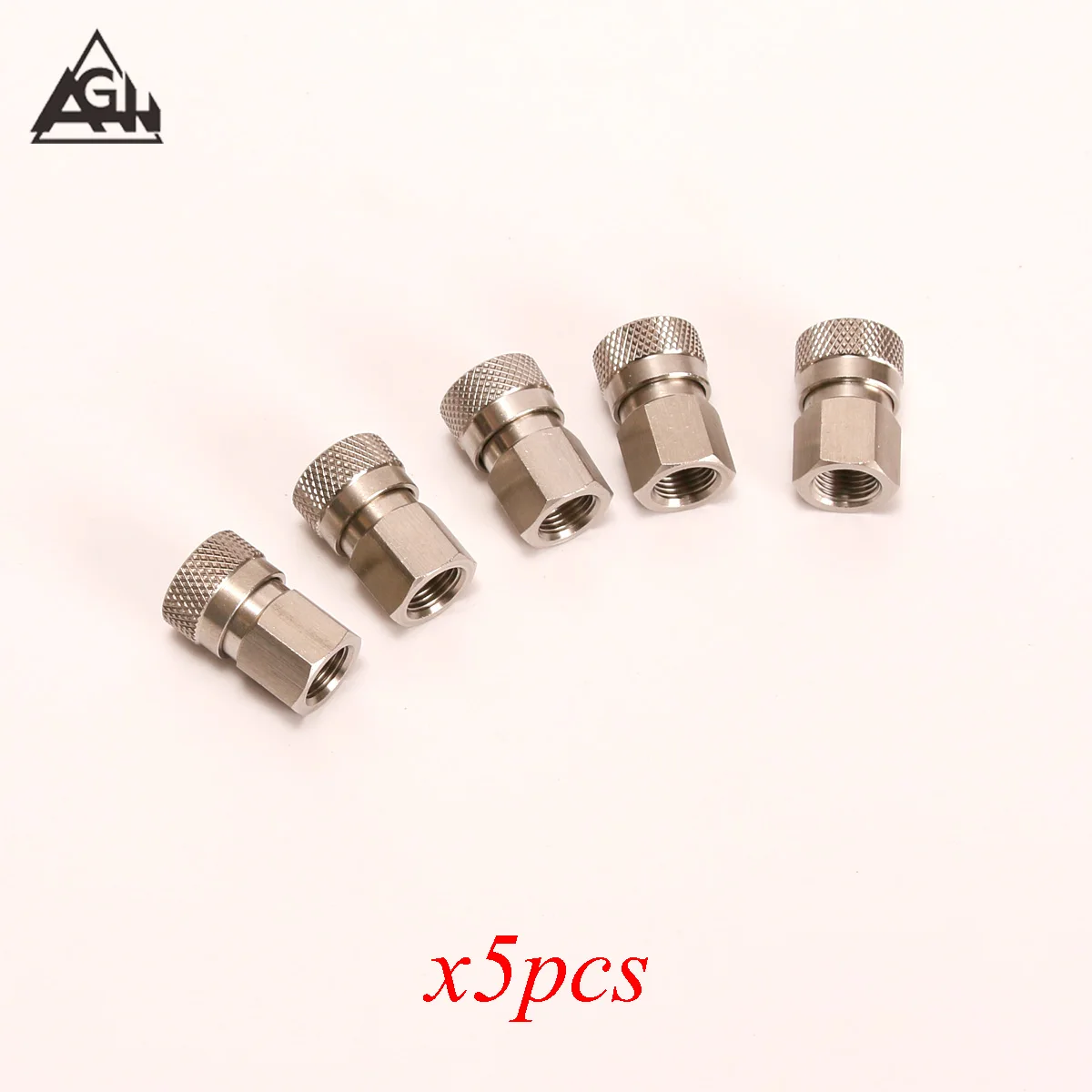 PCP Paintball High Pressure Connector Fill Hose Charging Fitting 8MM Female Quick Disconnect M10 Threads Stainless 5PCS