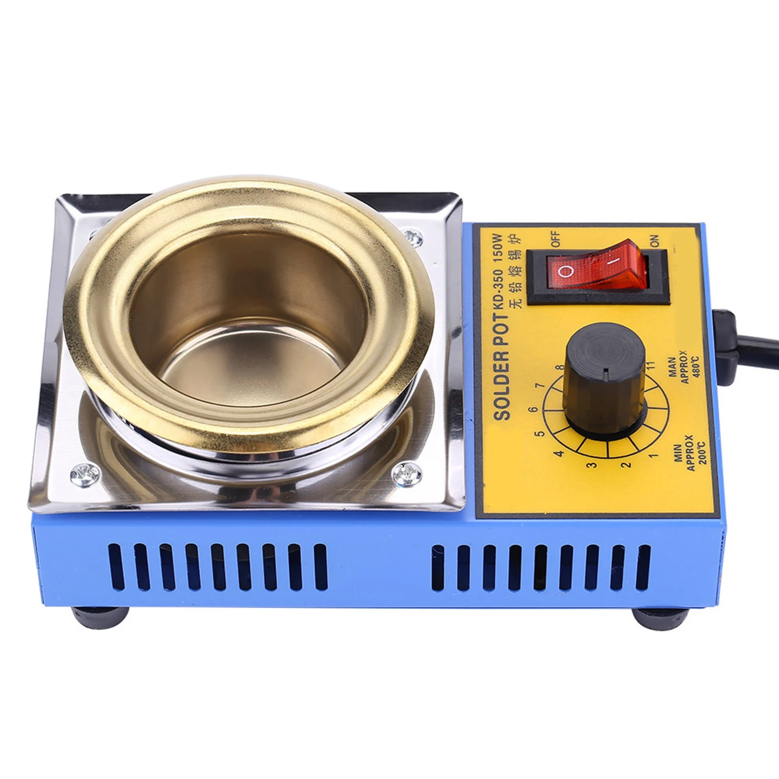 150W   Solder Pot Soldering Desoldering Bath Titanium Plate 50mm 200-480℃ Solder Bath Solder Pot Solder Pot Soldering