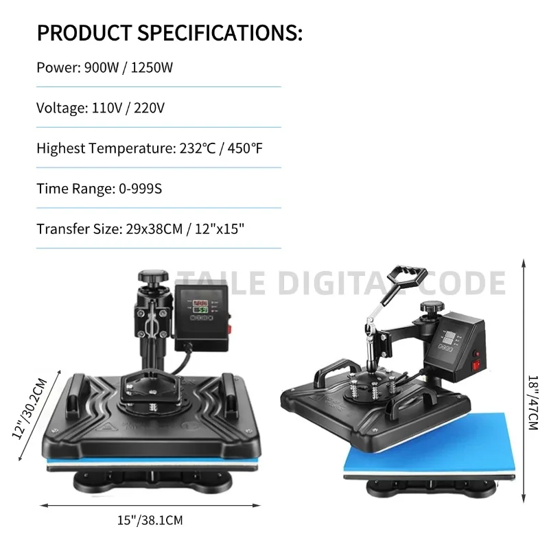 مصنع تصنيع 5 في 1 كومبو نقل الصحافة الحرارة LCD عرض مزدوج آلة الصحافة الحرارة تي شيرت طابعة لوحة القدح