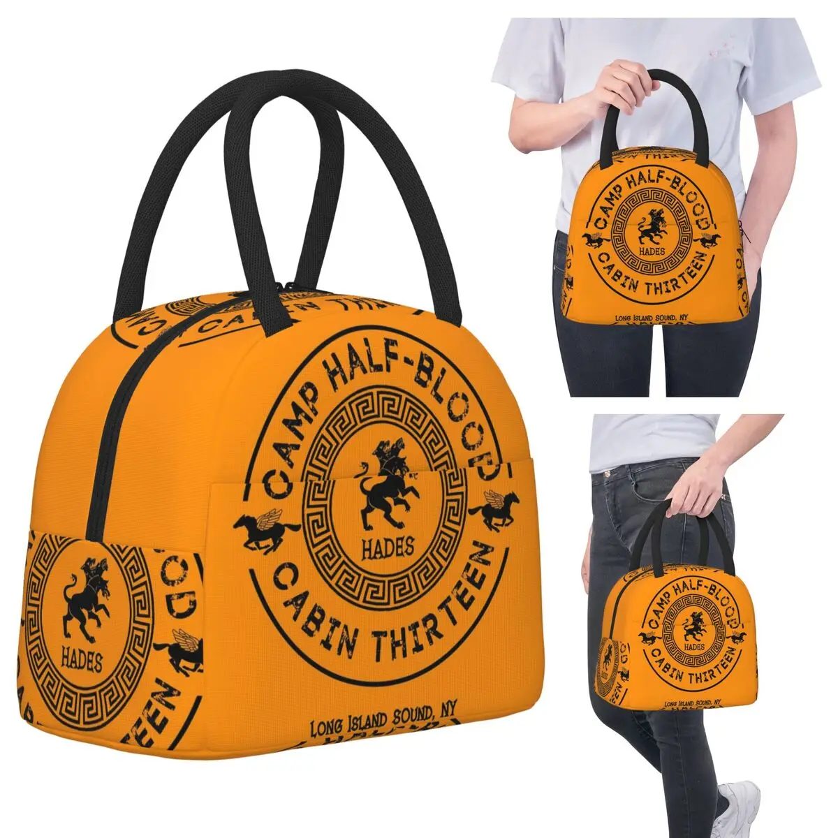 

Cabin Thirteen Hades Percy Jackson Camp Half-Blood Insulated Lunch Bag for Kids School Cooler Thermal Food Box Tote Lunch Boxes