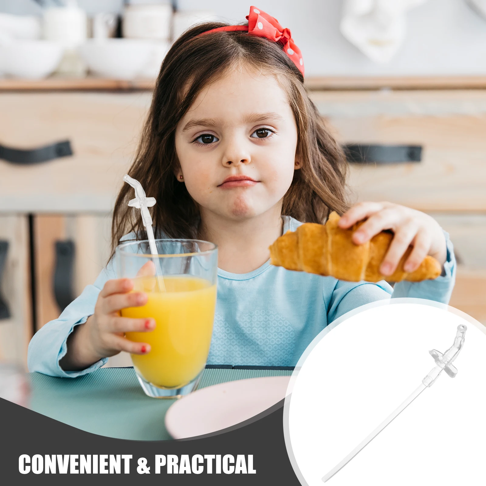 

Reusable Tumbler Straws 5 Sets Silicone Water Bottle Straw Dishwasher Safe Flexible Camping Cup Straws with Portable Case