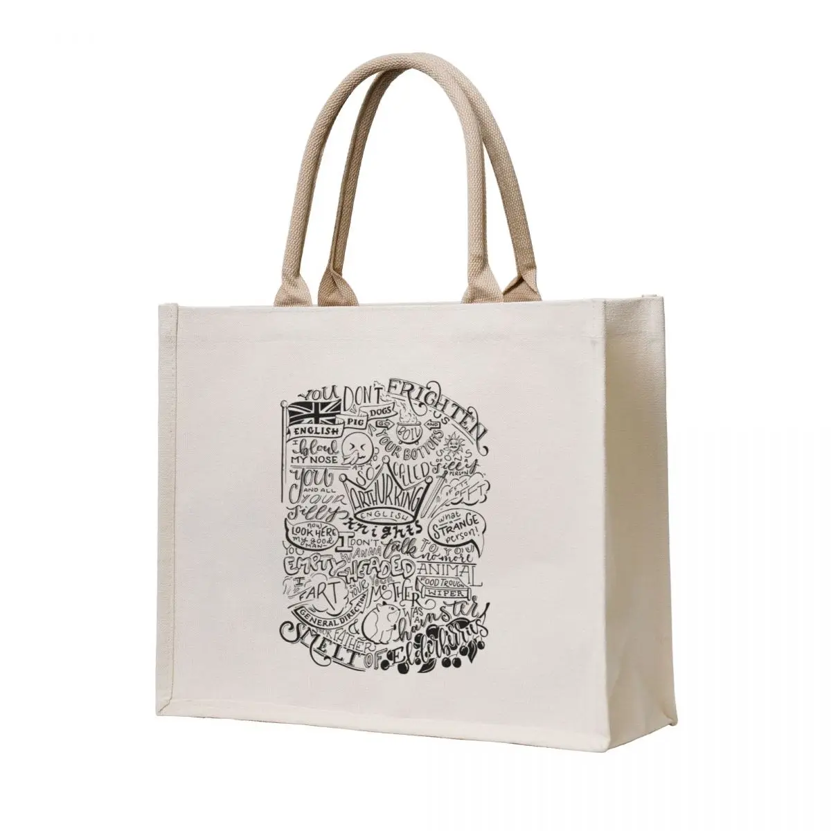 

Monty Python French Castle Insults Tote Bag reusable shopping bag shopping bag logo shopping bags foldable Lady bags