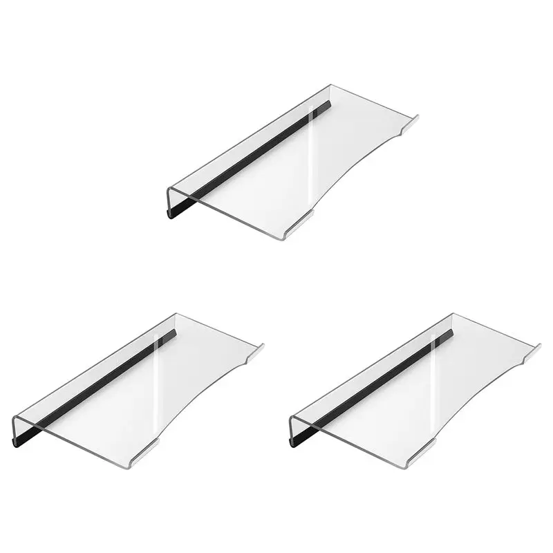 Ingenious-3X Acrylic Keyboard Holder,Acrylic Tilted Computer Keyboard Holder Clear Keyboard Stand For Ergonomic Typing Desk B