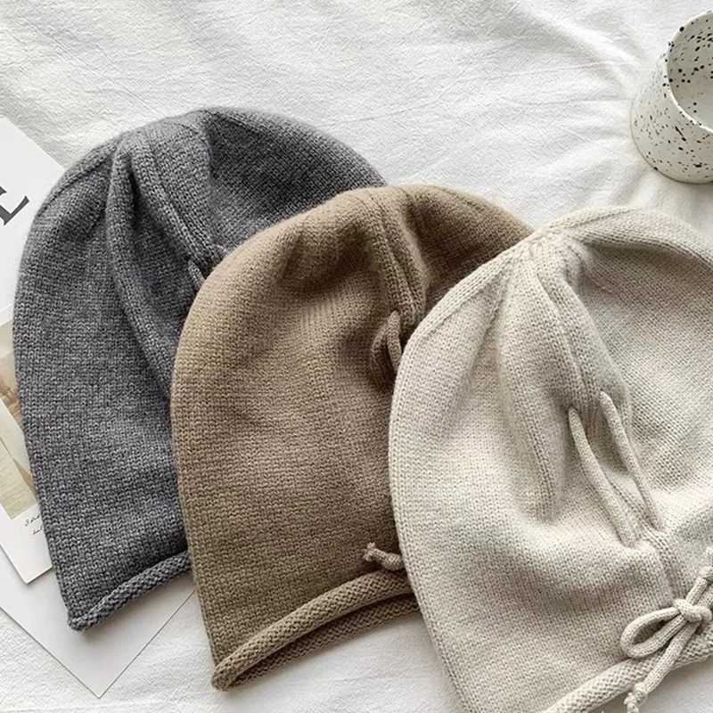 Czapka dziergana, czapka poporodowa, czapka na duży obwód głowy, ciepła czapka, czapka wełniana dla dzieci na jesień i zimę, czapka typu stacked, czapka dla par, czapka baotou.