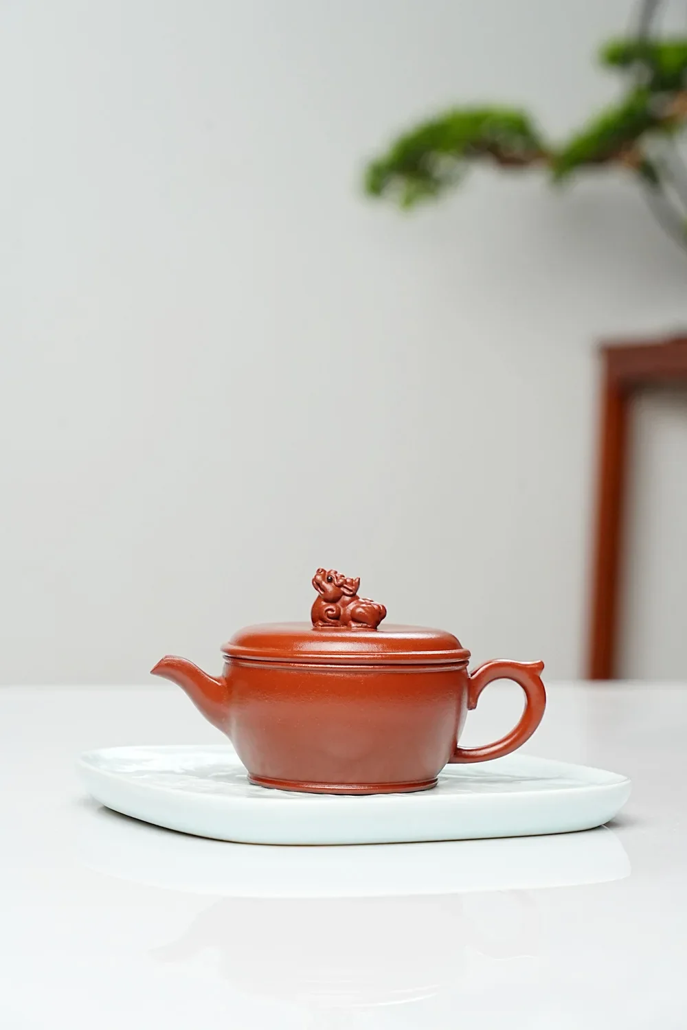 Yixing Handmade Qilin Hanwa Zisha Teapot, Private‑Stored Da Hong Pao Clay, Classic Chaoshan‑Style Household Kung Fu Brewing