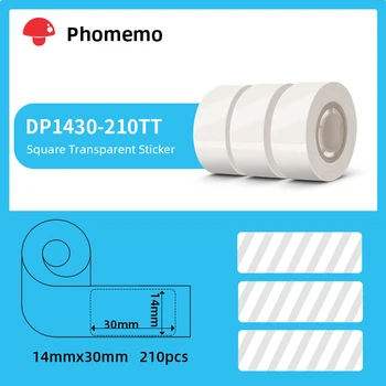 Phomemo D30 열 라벨 자체 접착 라벨 용지 D30/D30Pro 라벨 프린터 용 투명 원형 홈 오피스에 적합