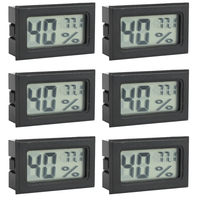 6Pack Mini Hygrometer Innen Luftfeuchtigkeit Meter Luftfeuchtigkeit Mit ( ℉ ) Für Gewächshaus, Garten-Neu