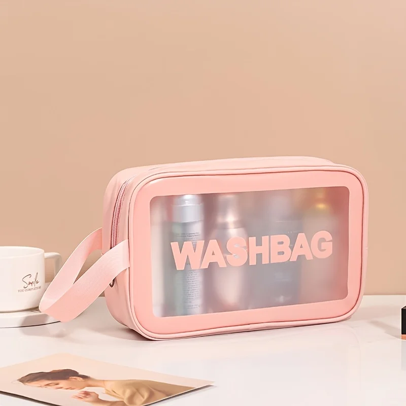 1 قطعة حقيبة ماكياج شفافة المحمولة أدوات الزينة المنظم سستة إغلاق خفيفة الوزن السفر حقيبة مستحضرات التجميل حقيبة مستحضرات التجميل السفر