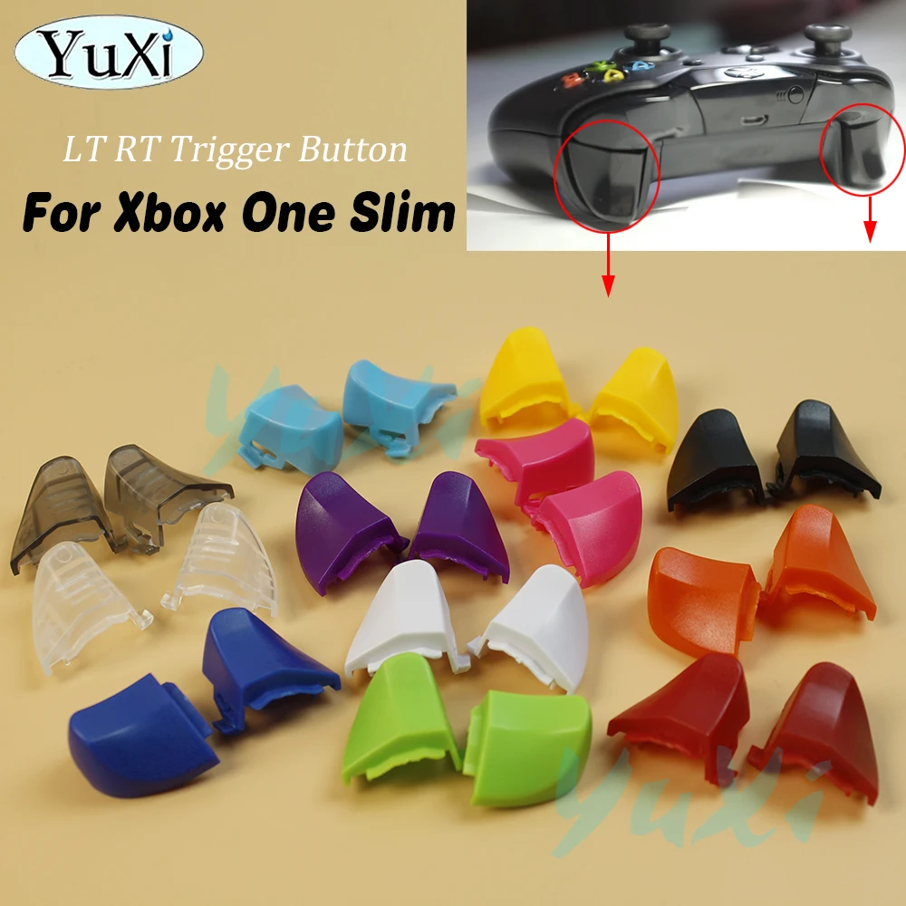 1Set For Xbox One S LT RT Trigger Button For Xbox One Slim Gamepad Controller Colorful LR Bumper Button Key Replacement Part