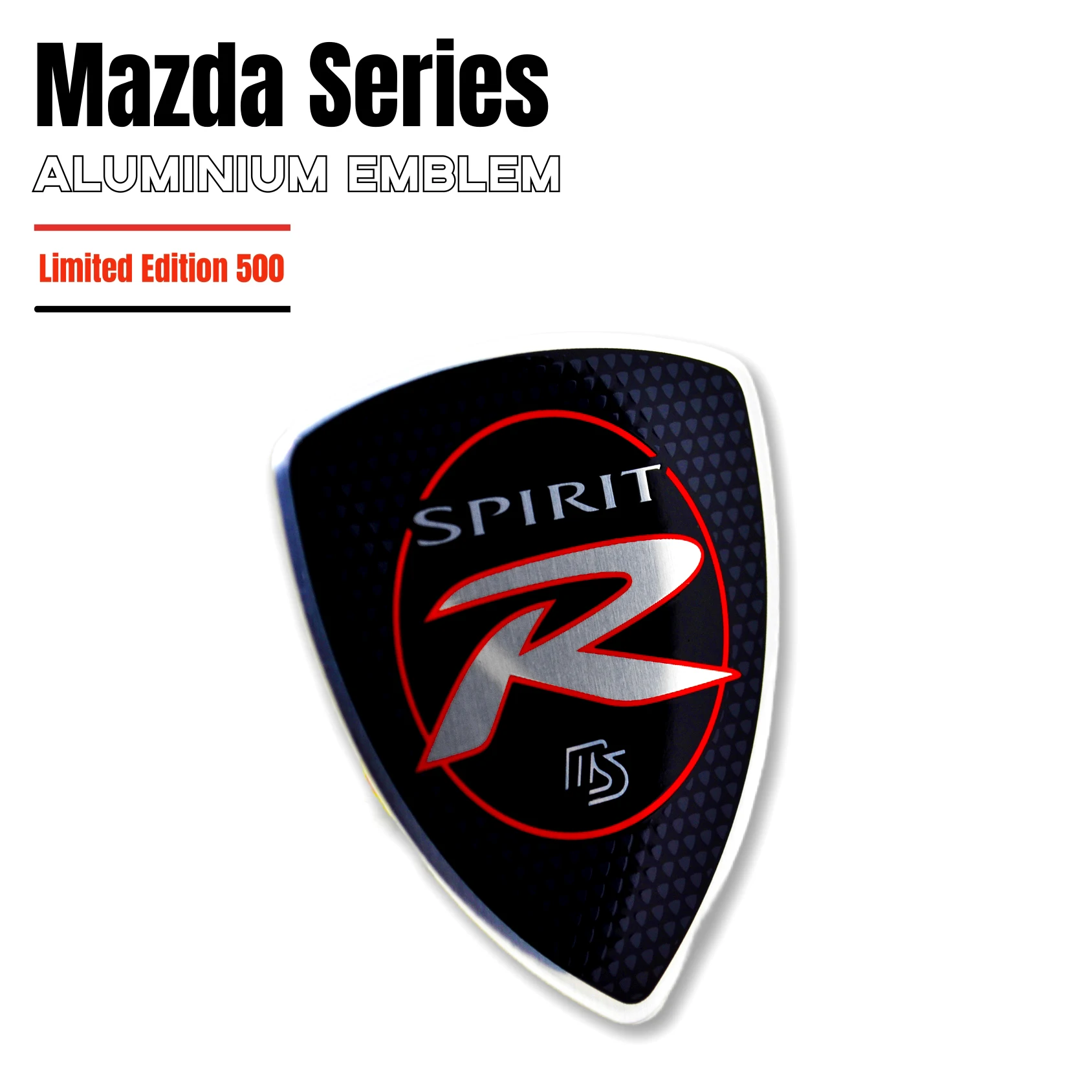 Insignia emblema de aluminio pegatina de coche para MAZDASPEED MAZDA 2,3,5,6 RX8 RX7 MIATA MAZDA PROTEGE 626 323 MX3 BP 13B Axela JDM