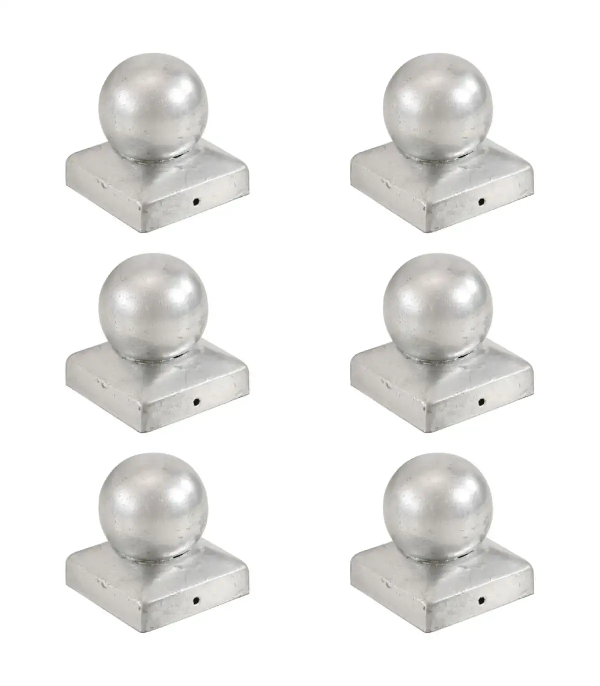 Accessories for grating and fence post caps 6 Pins galvanized metal balloon end 71x71mm