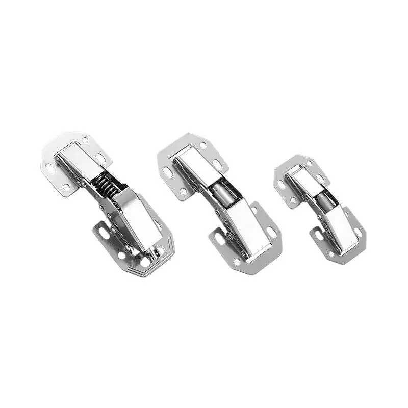 New 2Pcs Stainless Concealed Kitchen Cabinet Hinges Camper Car Door Support Furniture Hardware Supplies Hidden Hinges