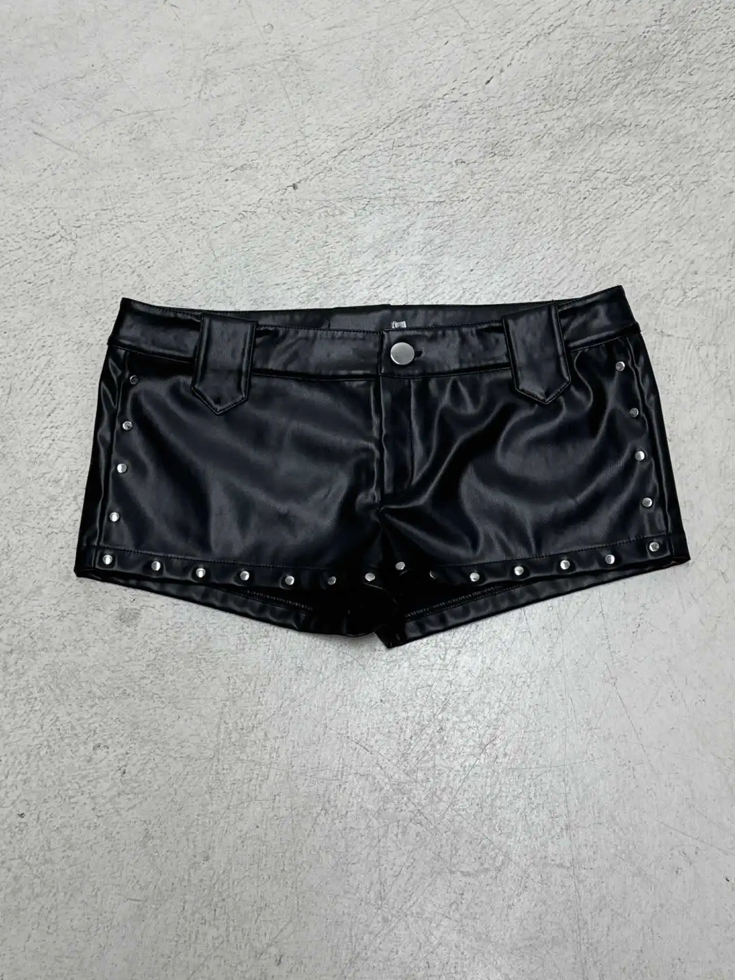 جديد مثير برشام تصميم منخفضة الخصر بو الجلود السراويل شخصية الورك السراويل النساء #4