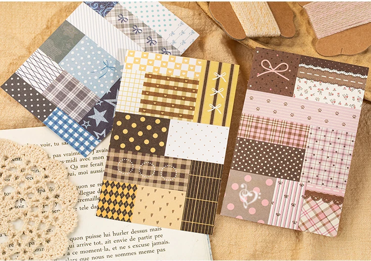 JIANQI 30 Blatt Kreatives Gitter-Stanzsticker-Buch DIY Dekoratives handgemachtes Scrapbooking-Material Tagebuch Album Bastelbedarf – Detail 10