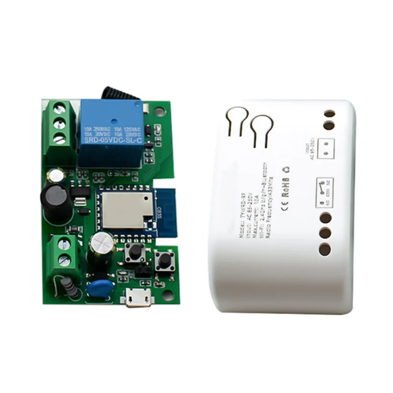 

New!Tuya Smart Wifi Switch AC85-250V Relay Module Wireless Remote Control Inching Self-Locking Timering Receiver