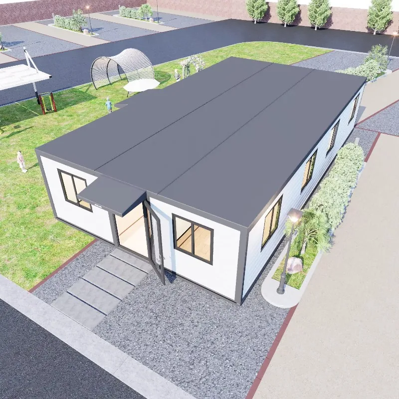 Folding Tiny Home Steel Wooden Prefabricated 40 Foot Expandable Container House for Residential