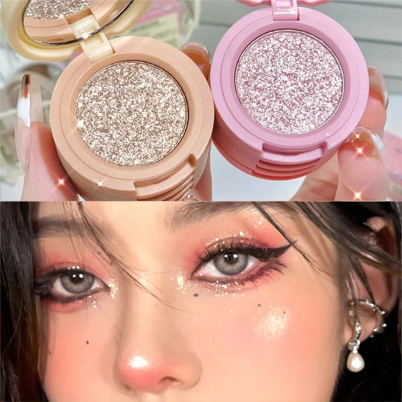 4 In 1 Matte Highlighter Blush Eyeshadow Palette Glitter Matte Shiny Eyeshadow Multifunctional Brighten Face Eye Makeup Cosmetic