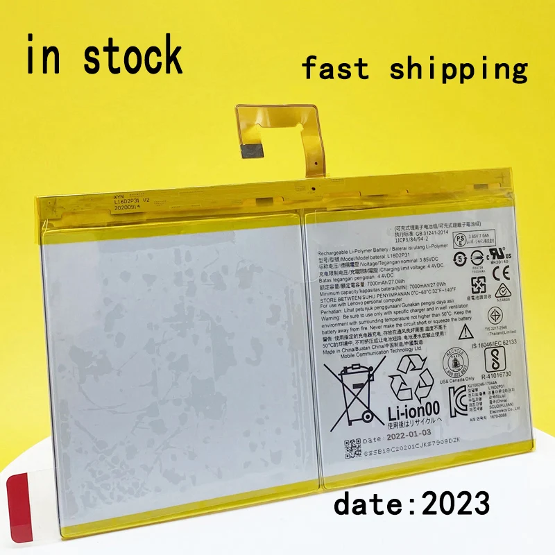 NEW Battery L16D2P31 For Lenovo TAB4 10 /TB-X304F/TB-X304L/TAB4 10 REL/TB-X504F/TB-X504L TAB4 10 Plus/TB-X704 Tablet