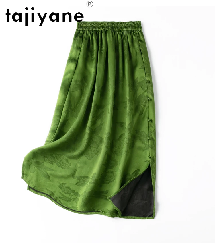 TAJIYANE 100% Natural Mulberry Silk Womens Skirts Summer Clothes 2024 Women Trending Fashion Long Skirt for Women Топ С Юбкой