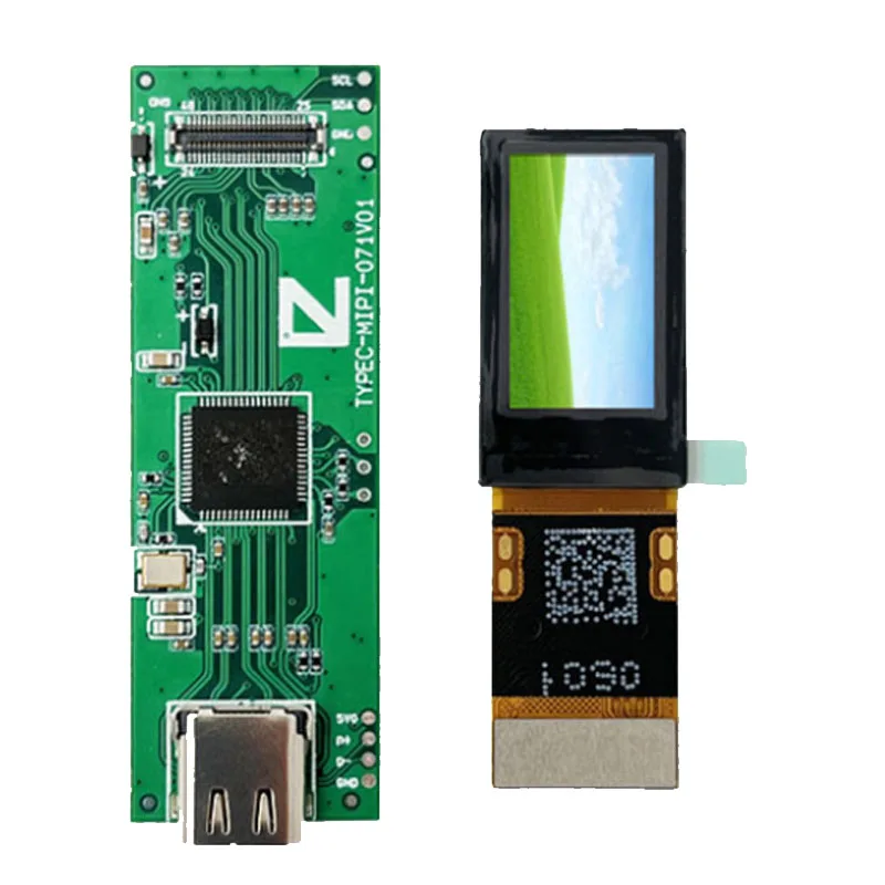 0.71 Inch 1080x1920 HD OLED Micro Screen TYPE-C To MIPI Driver Board VR/AR