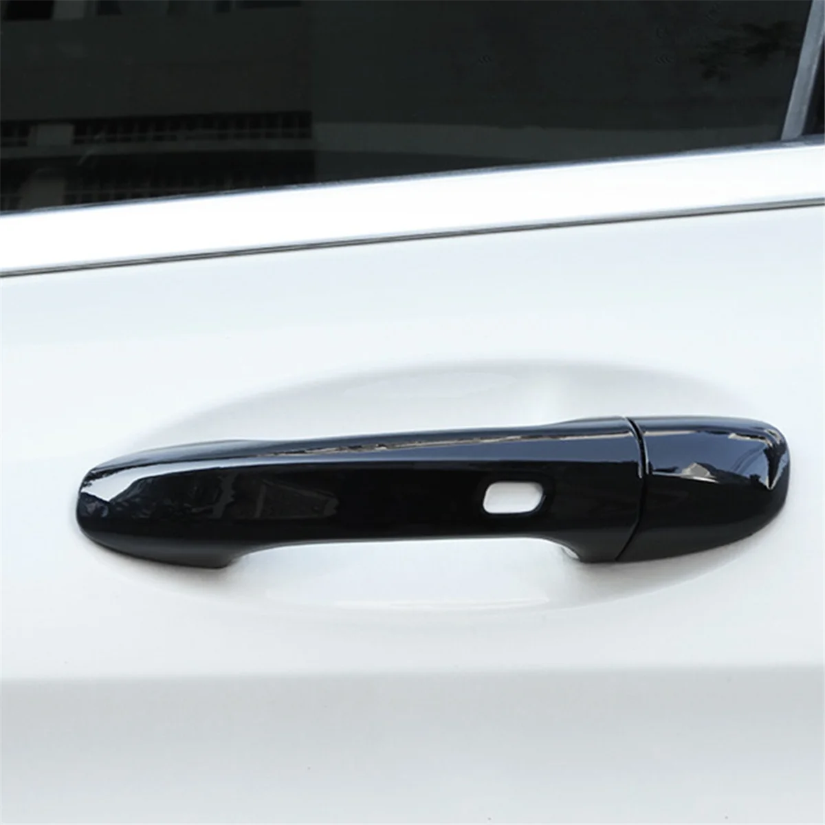 4 шт., защитные наклейки на дверную ручку Mercedes Benz C E GLC GLB A B GLE GLS CLA GLA 15-24, 4 двери с отверстиями