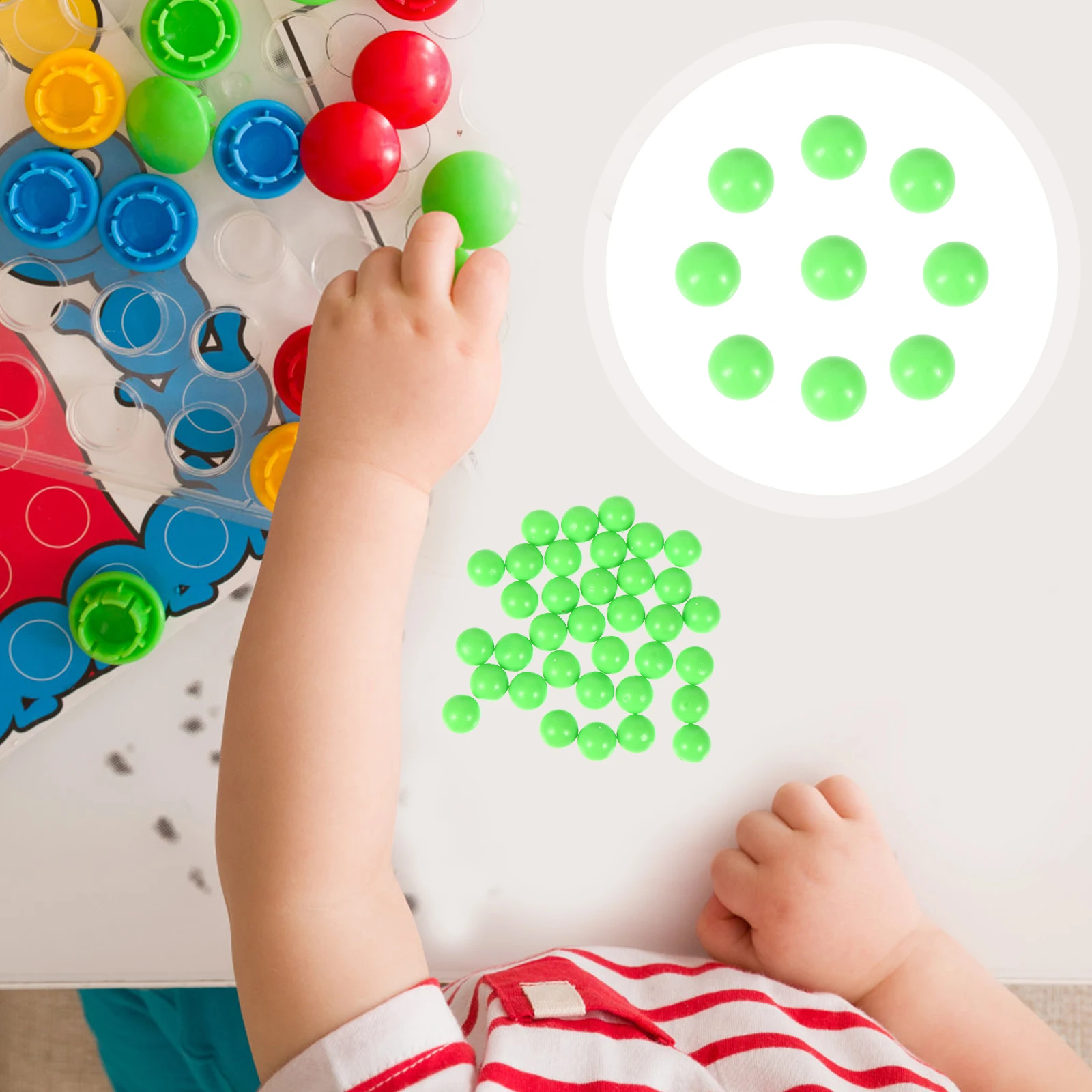 

100Pcs Colorful Plastic Balls Learning Counting Toys Educational Mathematics Aids