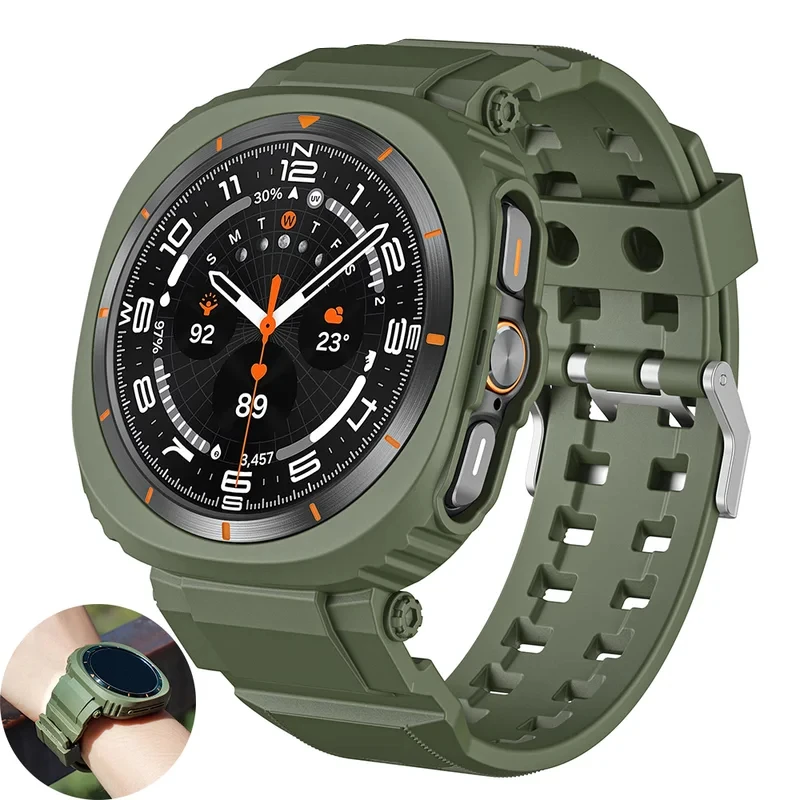 

TPU Case+Strap for Samsung Galaxy Watch 7 Ultra 47mm Band Silicone Watchband Correa Bracelet for Galaxy Watch7Ultra Accessories