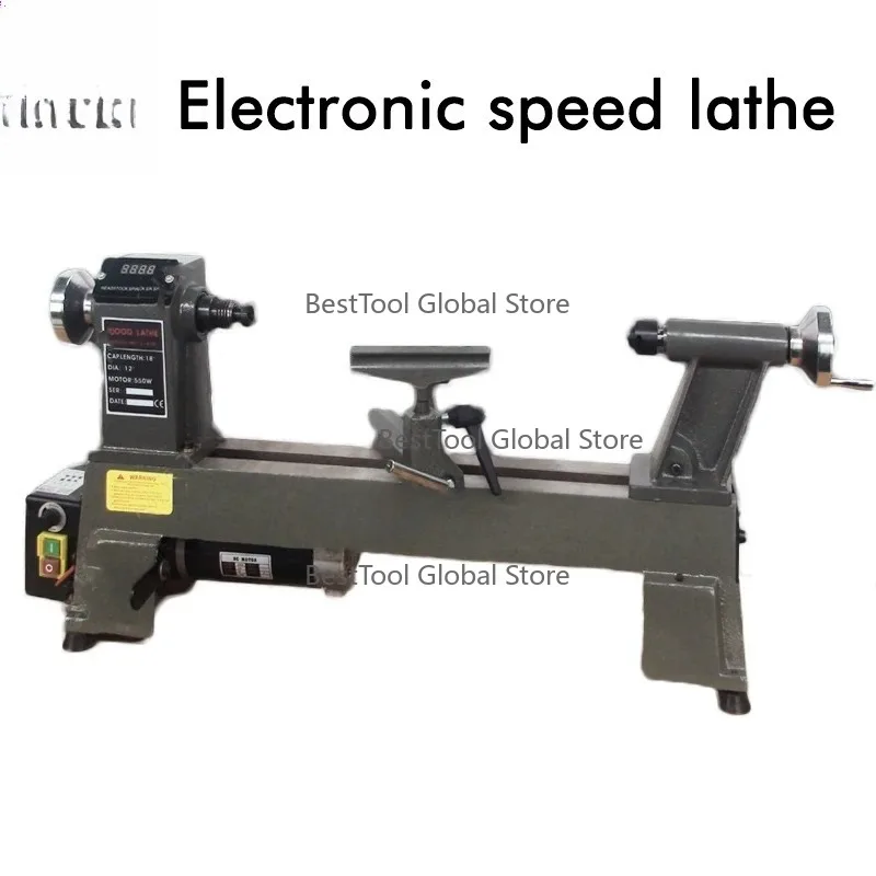 

MC-1218VDElectronic No-pole Speed Regulating Lathe Small Cast Iron Woodworking Lathe Digital Display Woodworking Lathe 220V 550W