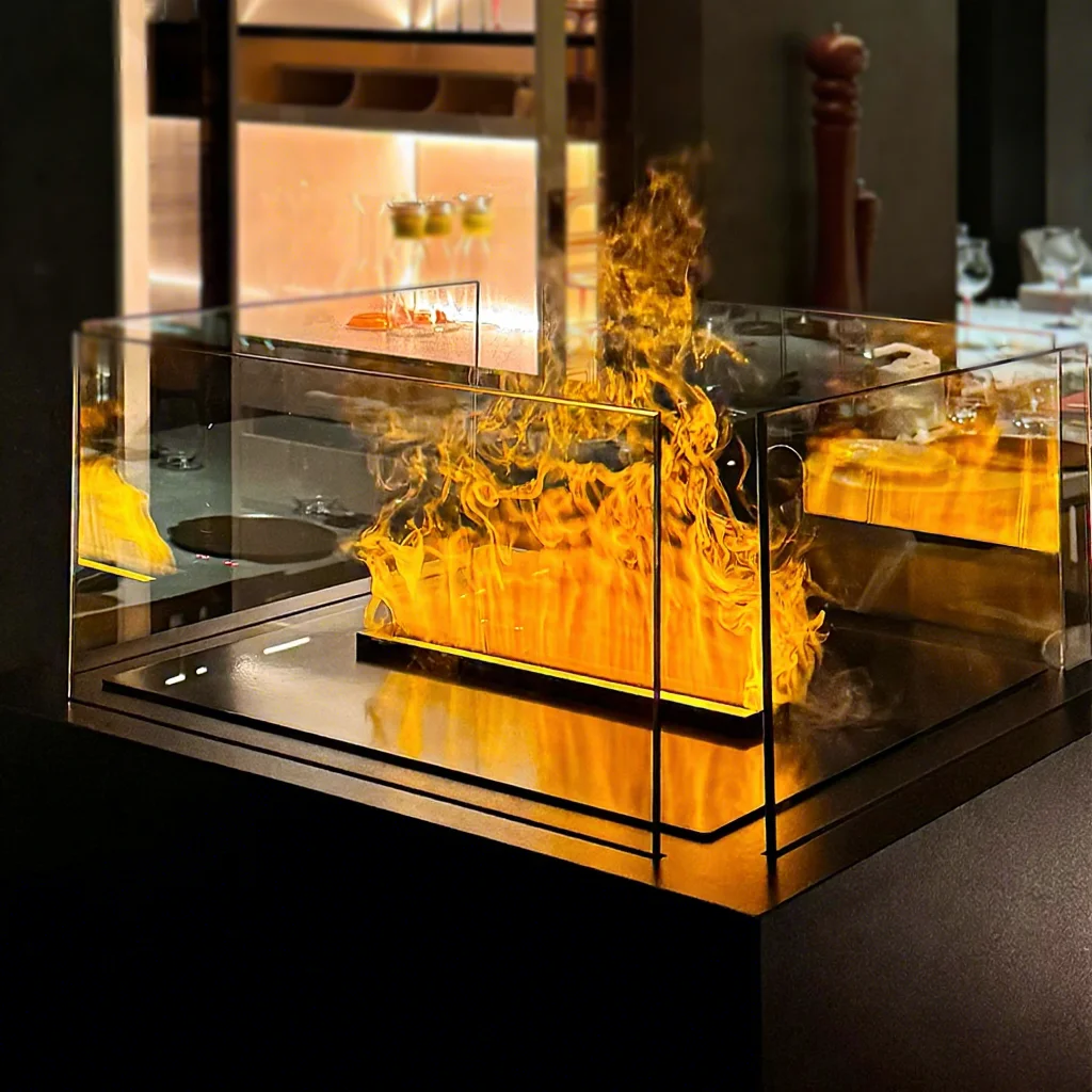 CRUISE 800mm Electric Water Vapor Fire Steam Fireplace Built-In Supersonic Atomization Polychromatic Flame Length Household