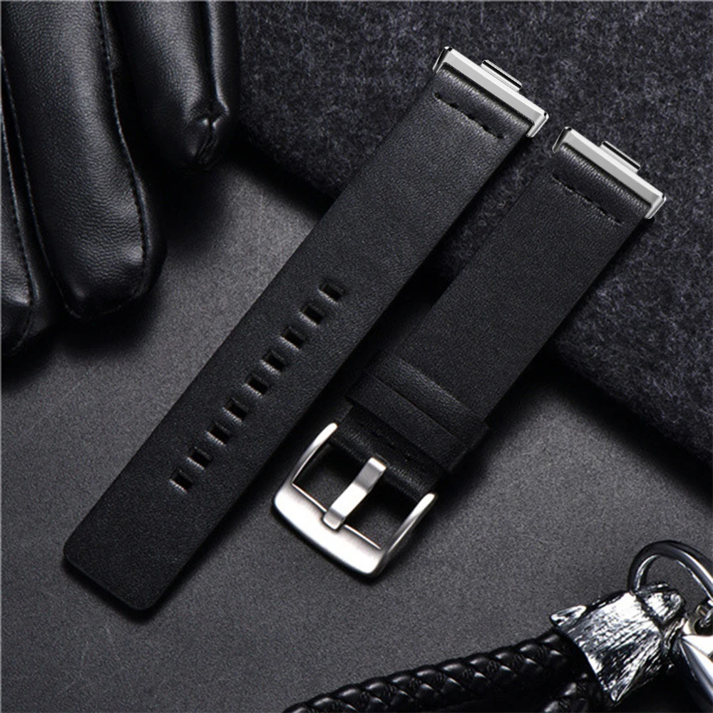 Pulseira de couro masculina para huawei watch fit 4 pro, pulseira substituída, pulseira elegante para huawei fit 4, acessórios para huawei fit 3