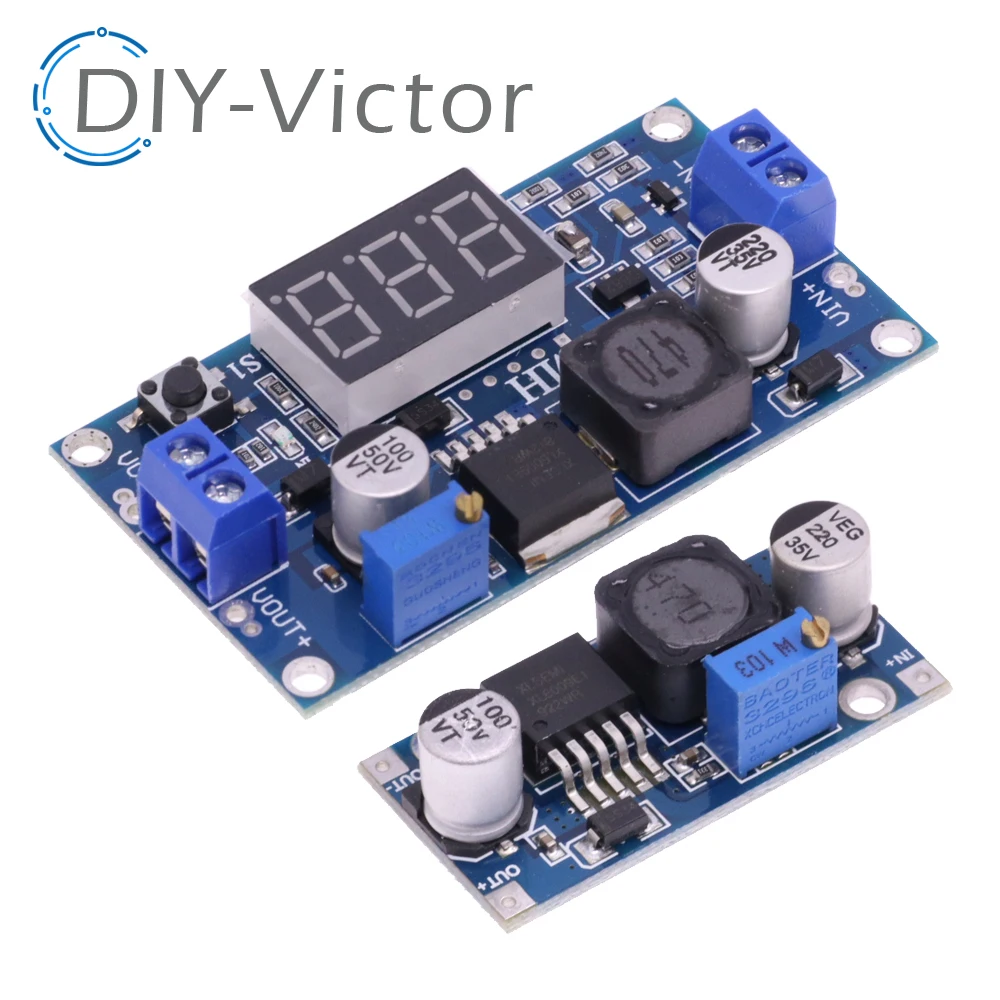 XL6009 DC-DC Boost Power Supply Voltage Regulator Step-up Module Output Adjustable 5V With Digital Display 4A LED Voltmeter