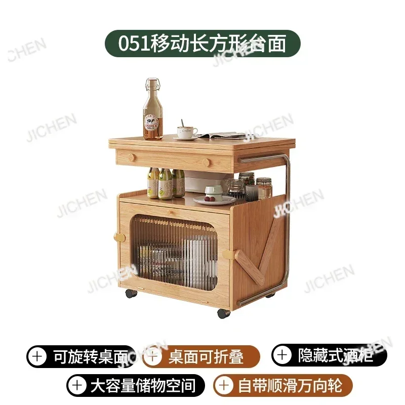 

Чайный столик JC в скандинавском деревянном стиле, гостиная, бытовой приставной столик, современный и простой небольшой блок, складной и мобильный чайный столик