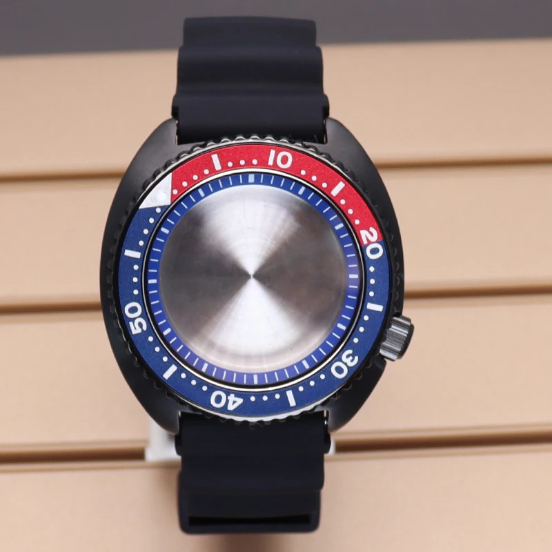 45mm nh36 Cassa dell'orologio cinturino in gomma vetro zaffiro per Seiko NH35 NH36 NH34 4R36 movimento quadrante da 28,5 mm per SKX Abalone modificato