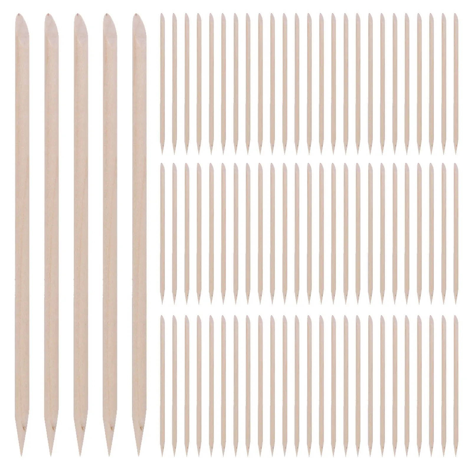 600Pcs Bamboo Dual Ended Manicure Sticks Cuticle Pusher Nail Art Tool for Home Salon Professional Nail Care Pedicure Manicure