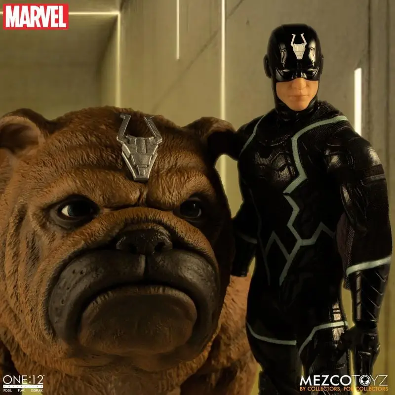 In Stock Original Mezco ONE:12 1/12 INHUMANS Black Bolt Lockjaw Anime Action Collection Figures Model Toys Gifts for Kids